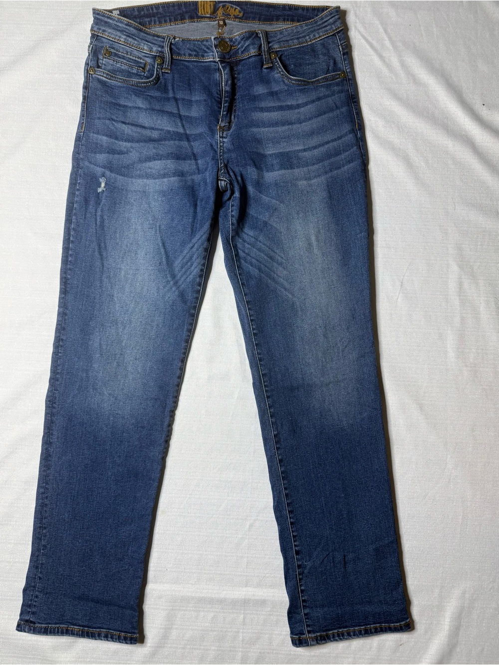 Kut from the Kloth Womens Denim Jeans Straight Leg  Mid Rise Size 10